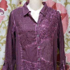 New GREATER GOOD Purple Long Sleeve Button-Down Shirt! Small